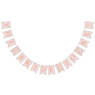 Bandeirinha Banner Floral de Bunting rosa cor-de-rosa e cor-de