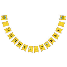 Bandeirinha Banner mamãe a Sinalizador de Chá de fraldas