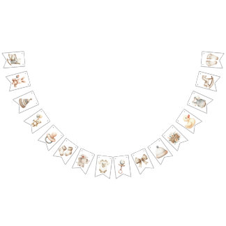 Bandeirinha Banner neutro de Bunting do Chá de fraldas