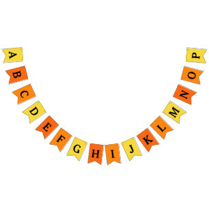Bandeirinha Banner personalizado amarelo e laranja