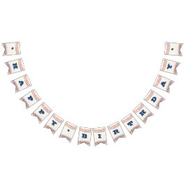 Bandeirinha Banner Personalizado Azul Baseball