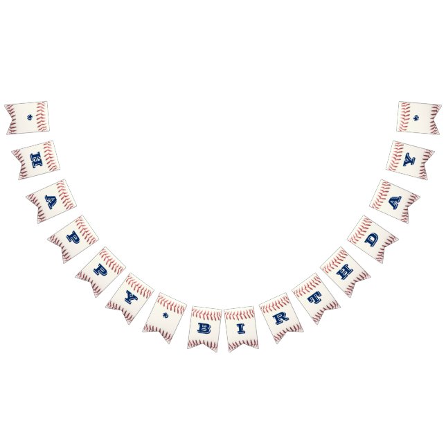 Bandeirinha Banner Personalizado Azul Baseball (Todos)