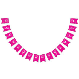 Bandeirinha Banner Personalizado de Bunting Borboleta de Jewel