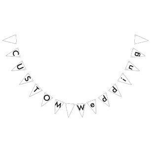 Bandeirinha Banner Personalizado de Bunting - Triângulo Clássi