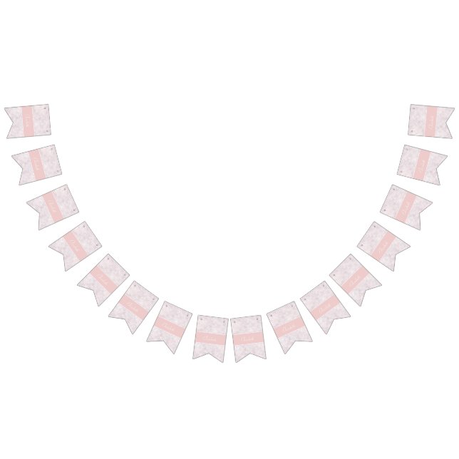 Bandeirinha Banner Personalizado do Nome da Rosa claro Moderna (Todos)