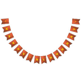 Bandeirinha Banner Personalizado Dourado para Basquete