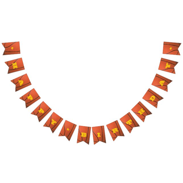 Bandeirinha Banner Personalizado Dourado para Basquete (Todos)