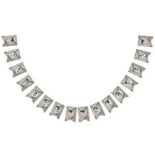 Bandeirinha Banner Rustic Birtic Wood Decor Banner