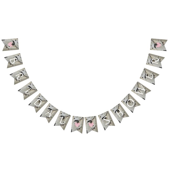 Bandeirinha Banner Rustic Birtic Wood Decor Banner (Todos)