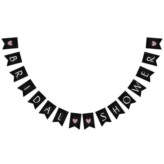 Bandeirinha Banner Rustic Black Wood Decor Banner (Todos)