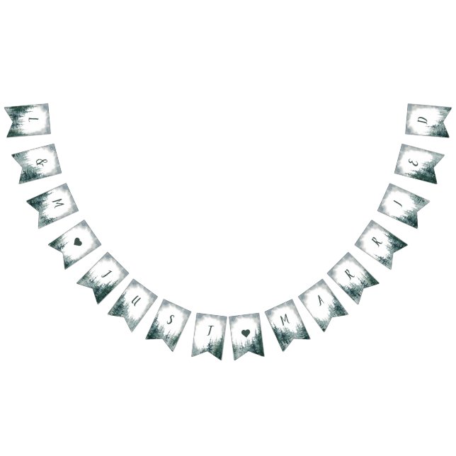 Bandeirinha Banner Rustic Wedting Recem casados Bunting (Todos)