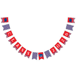 Bandeirinha Banner vermelho, azul branco da classe de gradação