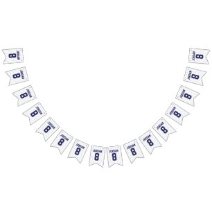 Bandeirinha Baseball Jersey - Festa de aniversário do tema de