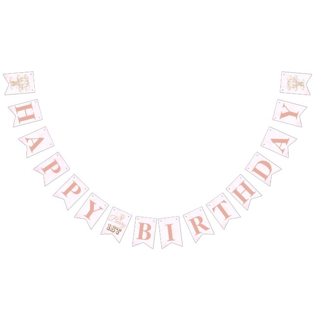 Bandeirinha Beary Sweet Hot Air Balloon 1st Birthday (Todos)