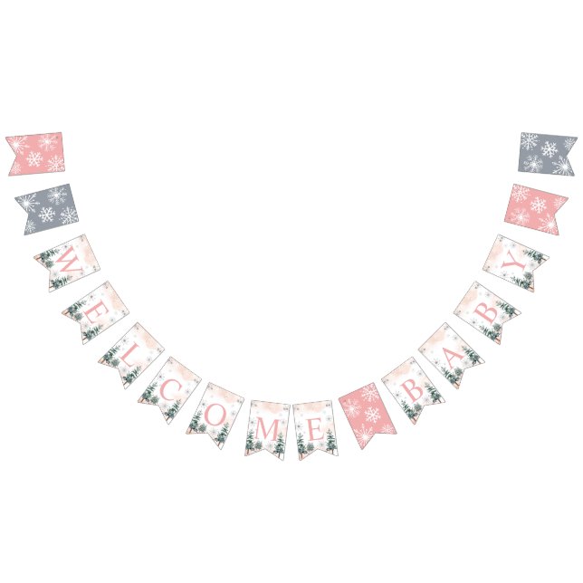 Bandeirinha Bebê de boas-vindas do inverno (Todos)