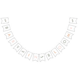 Bandeirinha Bebê no banner de reabastecimento de Chá de fralda