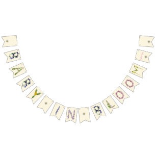 Bandeirinha Bebê no Bloom Banner - adicione um nome personaliz