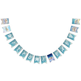 Bandeirinha Bebês nas nuvens bem-vindos