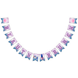 Bandeirinha Beleza Brunch|Purple|Blue & termas dos Sparkles do