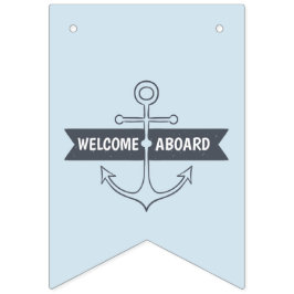 Bandeirinha Bem-vindo A Bordo!Tema náutico.
