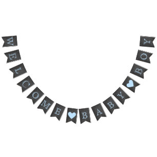 Bandeirinha Bem-vindo, Baby Boy Chalkboard