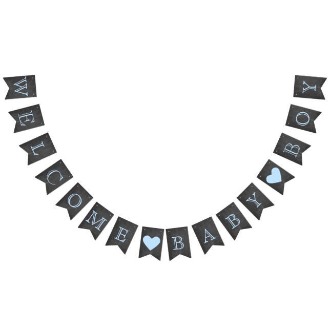 Bandeirinha Bem-vindo, Baby Boy Chalkboard (Todos)