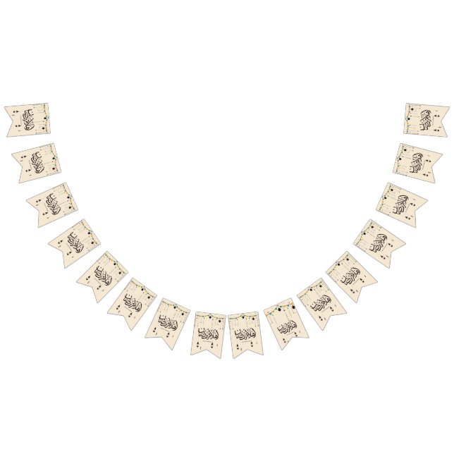 Bandeirinha Bem-vindo Ramadã, caligrafia árabe (Todos)