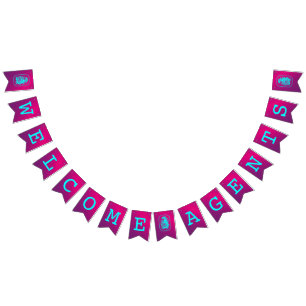 BANDEIRINHA BEM-VINDOS AGENTES QUE MONTAM PAVILHÕES