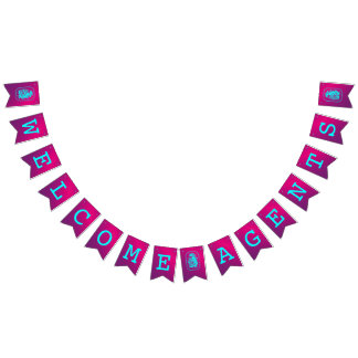 BANDEIRINHA BEM-VINDOS AGENTES QUE MONTAM PAVILHÕES