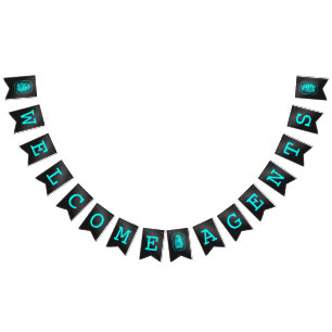 BANDEIRINHA BEM-VINDOS AGENTES QUE MONTAM PAVILHÕES