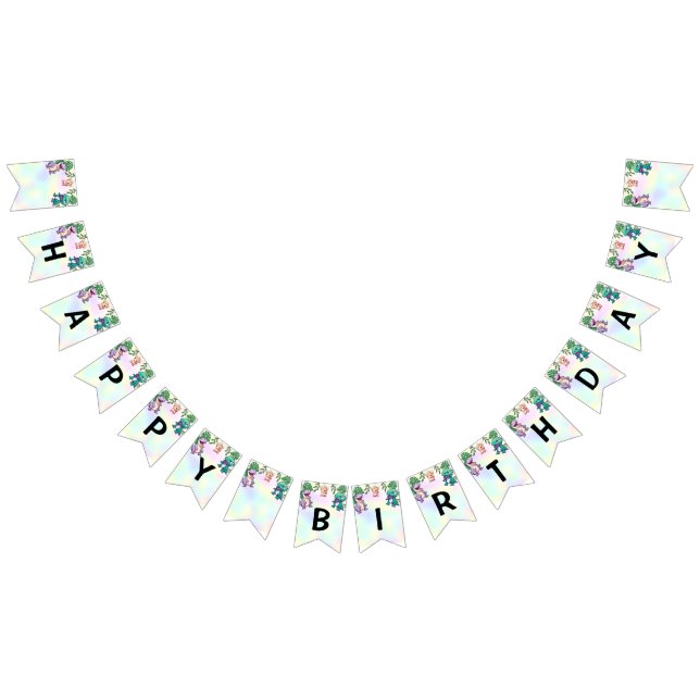 Bandeirinha Bloco de aniversário de criança da selva de dinoss (Todos)