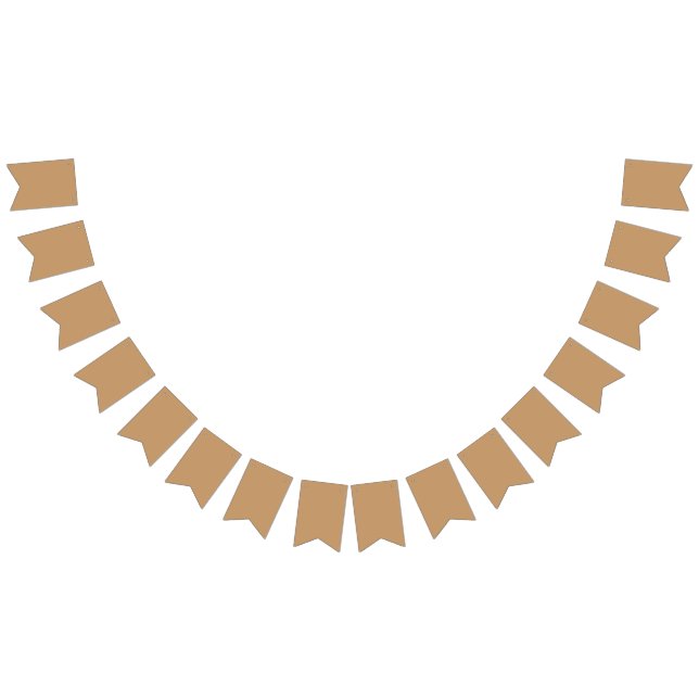 Bandeirinha Bloco de Cor Bege Pêssego | Design de Casamento So (Todos)