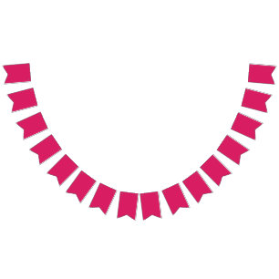 Bandeirinha Bloco de Cores Rosa Quente Bold Wedding Modelo