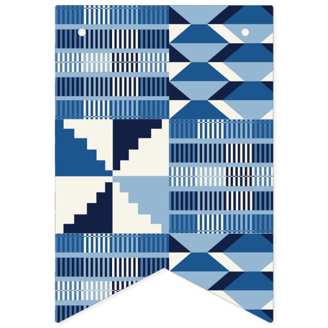 Bandeirinha Bloco Kente - Índigo Suave (Primeira Bandeira)