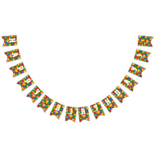 Bandeirinha Blocos de Construção Aniversário