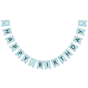Bandeirinha Blue Boo Happy Birthday Party Decidir