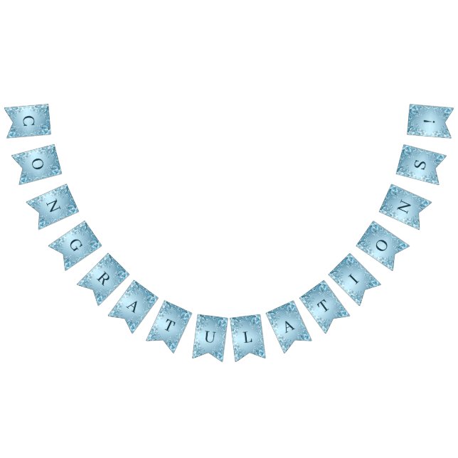 Bandeirinha Blue Decorative Floral Bunting Flag (Todos)