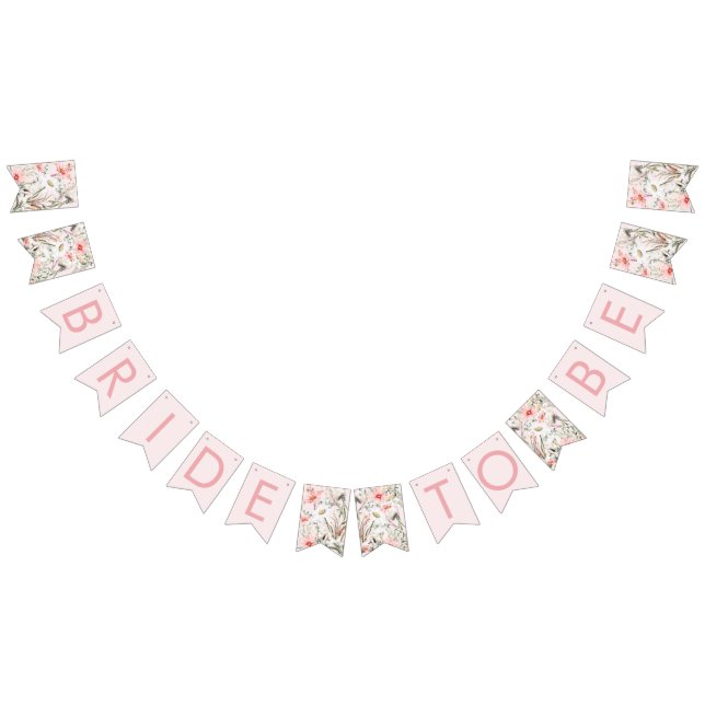 Bandeirinha Blush Wildflower Brit Para Ser Banner De Bunting (Todos)