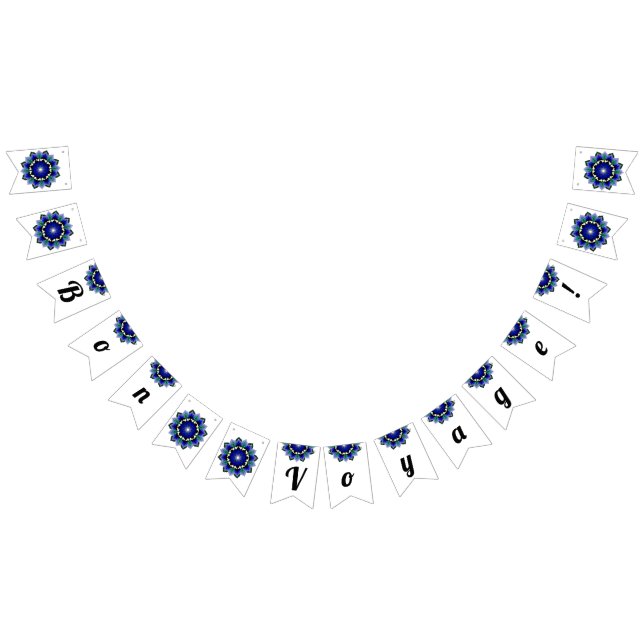 Bandeirinha Boa viagem! Mandala em azul escuro (Todos)