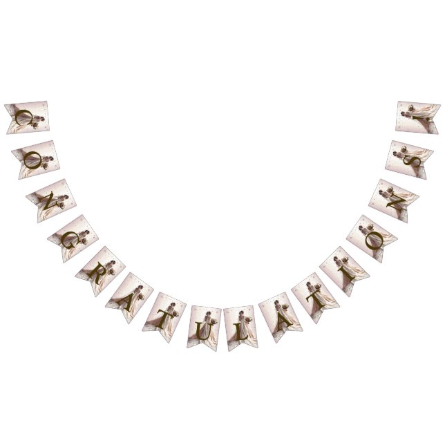 Bandeirinha Boas-vindas ao Ouro Casamento no inverno Noiva de  (Todos)