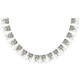 Bandeirinha Boas-vindas ao Ouro Silver White Roses