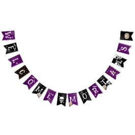 Bandeirinha Boas-vindas Mortals Black Purple