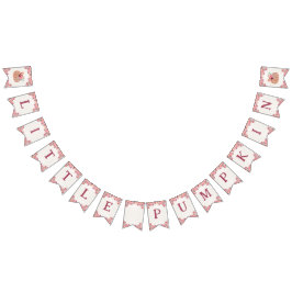 Bandeirinha Boho Floral Little Pumpkin Birthday Bunting Banner