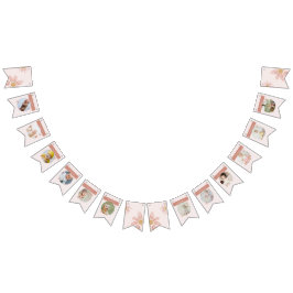 Bandeirinha Boho Pink Daisy Happy Birthday Foto Milestone