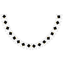 Bandeirinha Boinas de Graduação Pretas