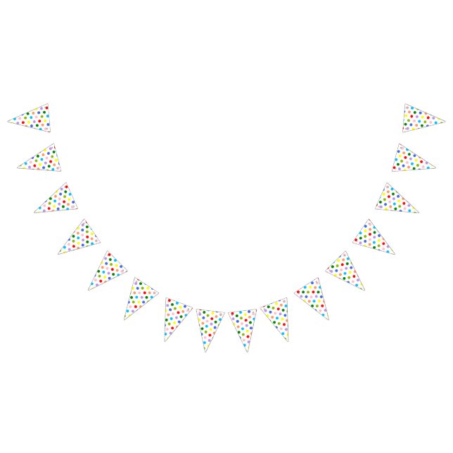 Bandeirinha Bolinhas coloridas (Todos)