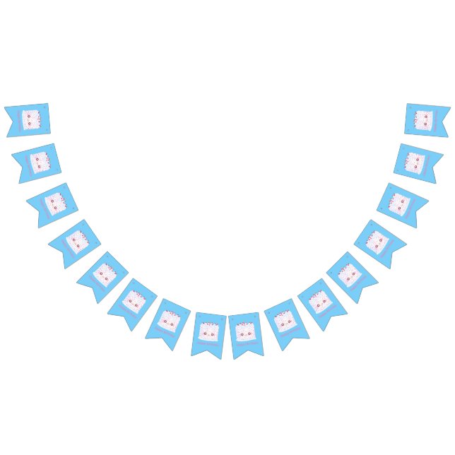 Bandeirinha Bolo de Aniversário do Glacé Branco (Todos)