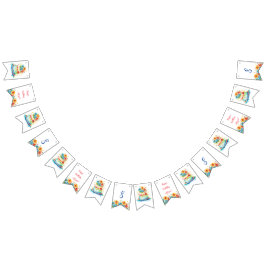 Bandeirinha Bolo Vermelho e Azul