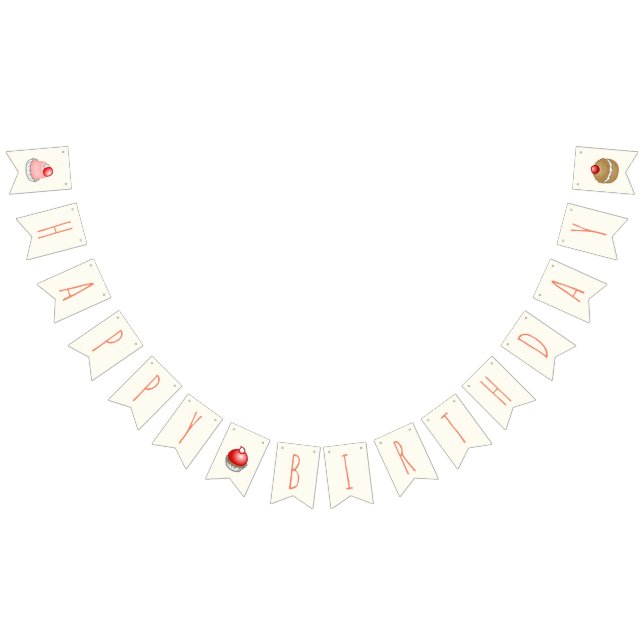 Bandeirinha Bolos Pequenos de Aniversário (Todos)
