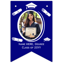 Bandeirinha Boné de formatura de Fotografia do Formando Azul M